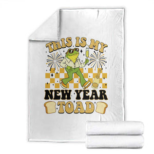 Funny New Years Eve Throw Blanket This Is My New Year Toad Frog Pun TS11 White Print Your Wear