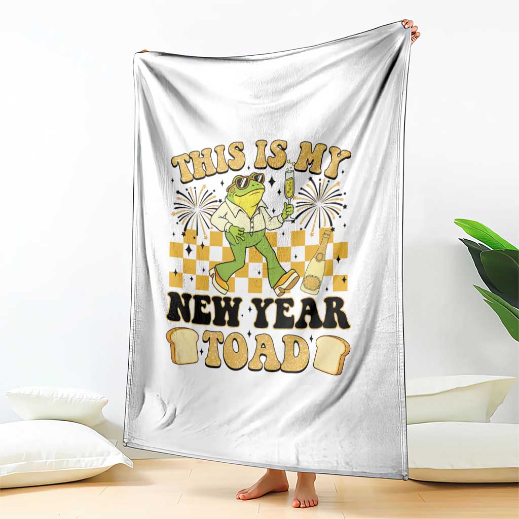 Funny New Years Eve Throw Blanket This Is My New Year Toad Frog Pun TS11 Print Your Wear