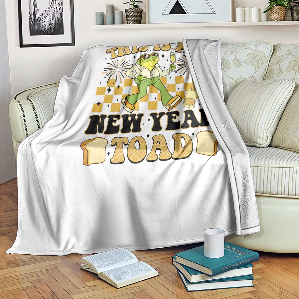 Funny New Years Eve Throw Blanket This Is My New Year Toad Frog Pun TS11 Print Your Wear