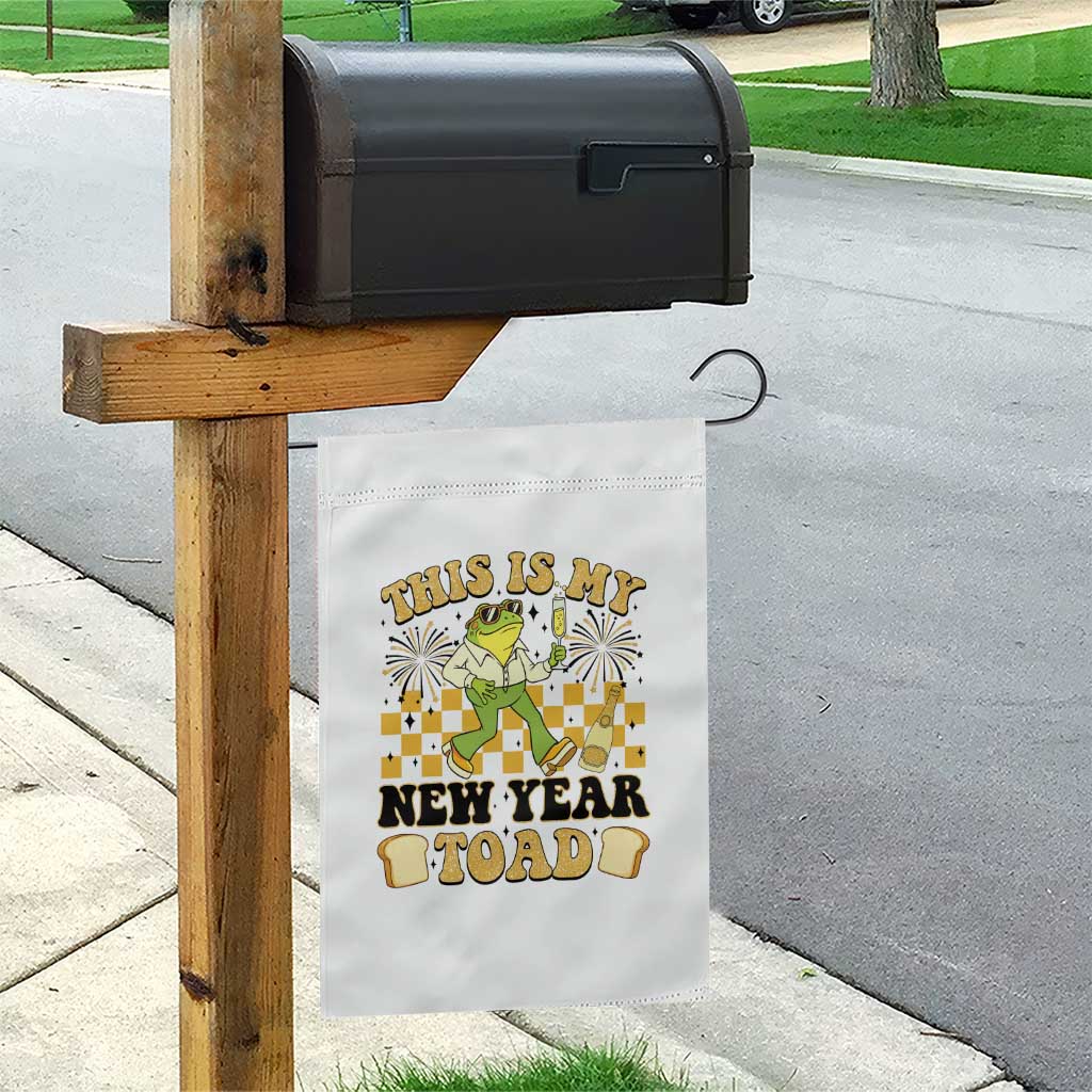 Funny New Years Eve Garden Flag This Is My New Year Toad Frog Pun TS11 Print Your Wear
