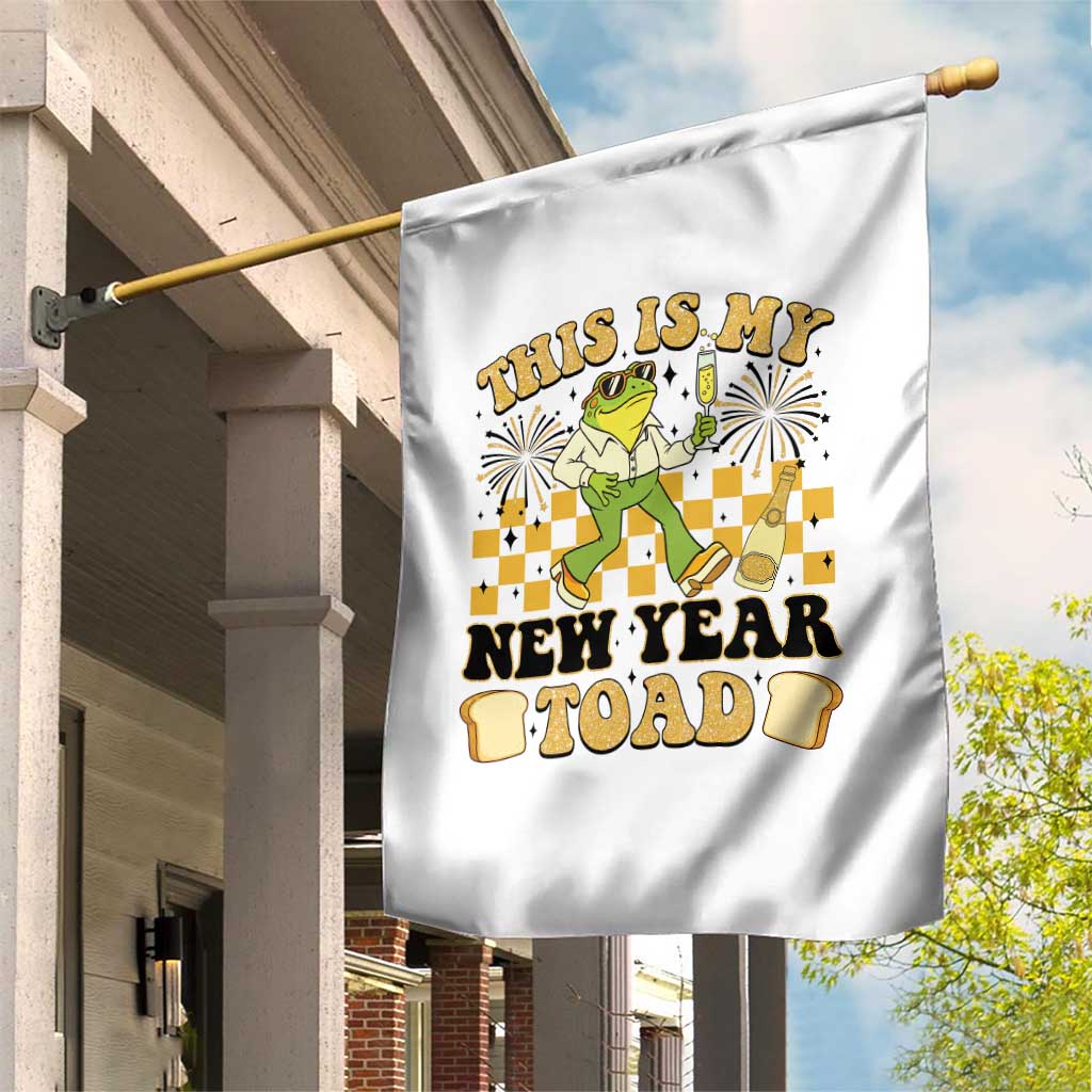 Funny New Years Eve Garden Flag This Is My New Year Toad Frog Pun TS11 Print Your Wear