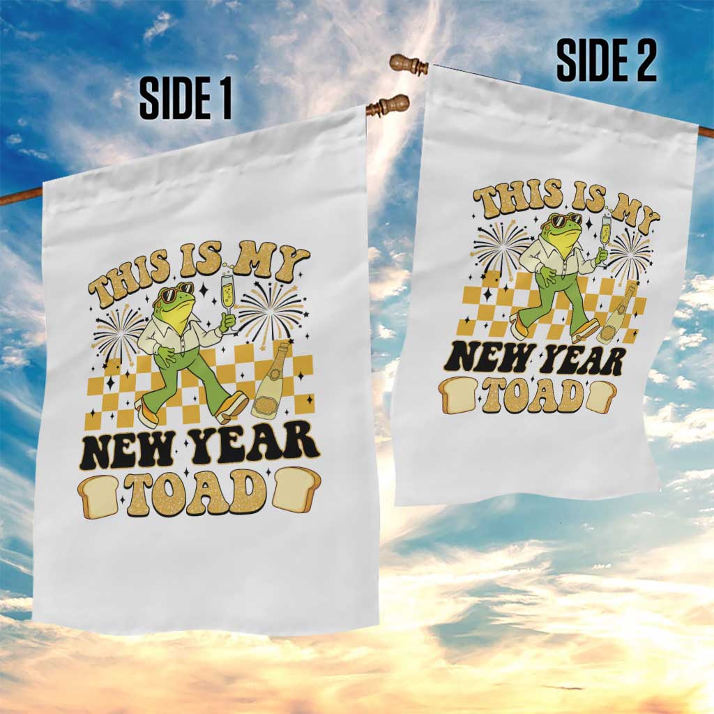 Funny New Years Eve Garden Flag This Is My New Year Toad Frog Pun TS11 Print Your Wear