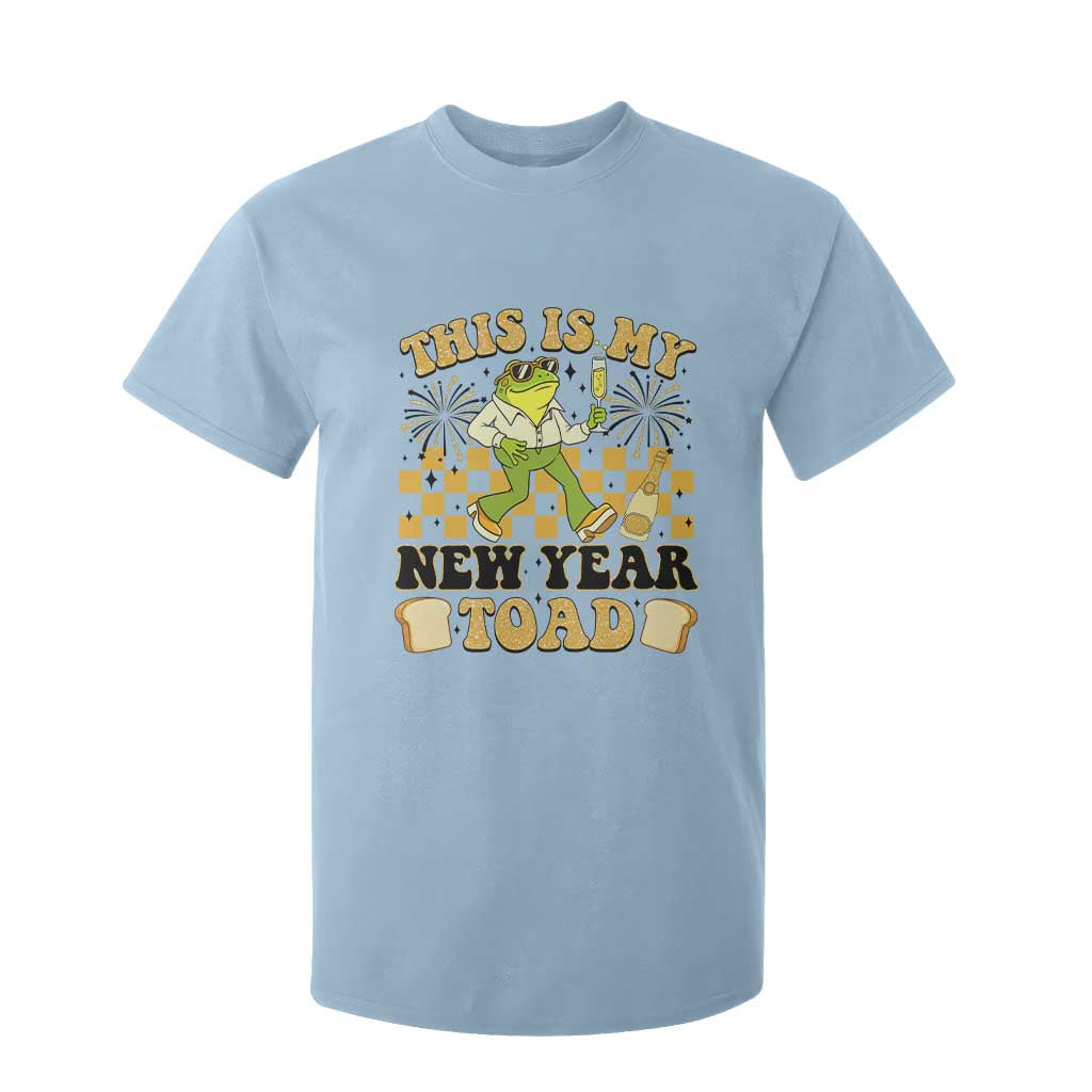 Funny New Years Eve T Shirt For Kid This Is My New Year Toad Frog Pun TS11 Light Blue Print Your Wear