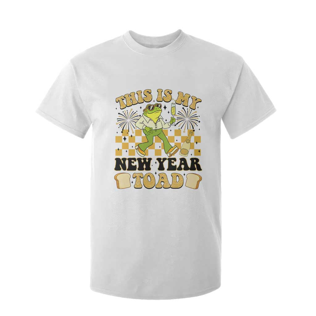 Funny New Years Eve T Shirt For Kid This Is My New Year Toad Frog Pun TS11 White Print Your Wear