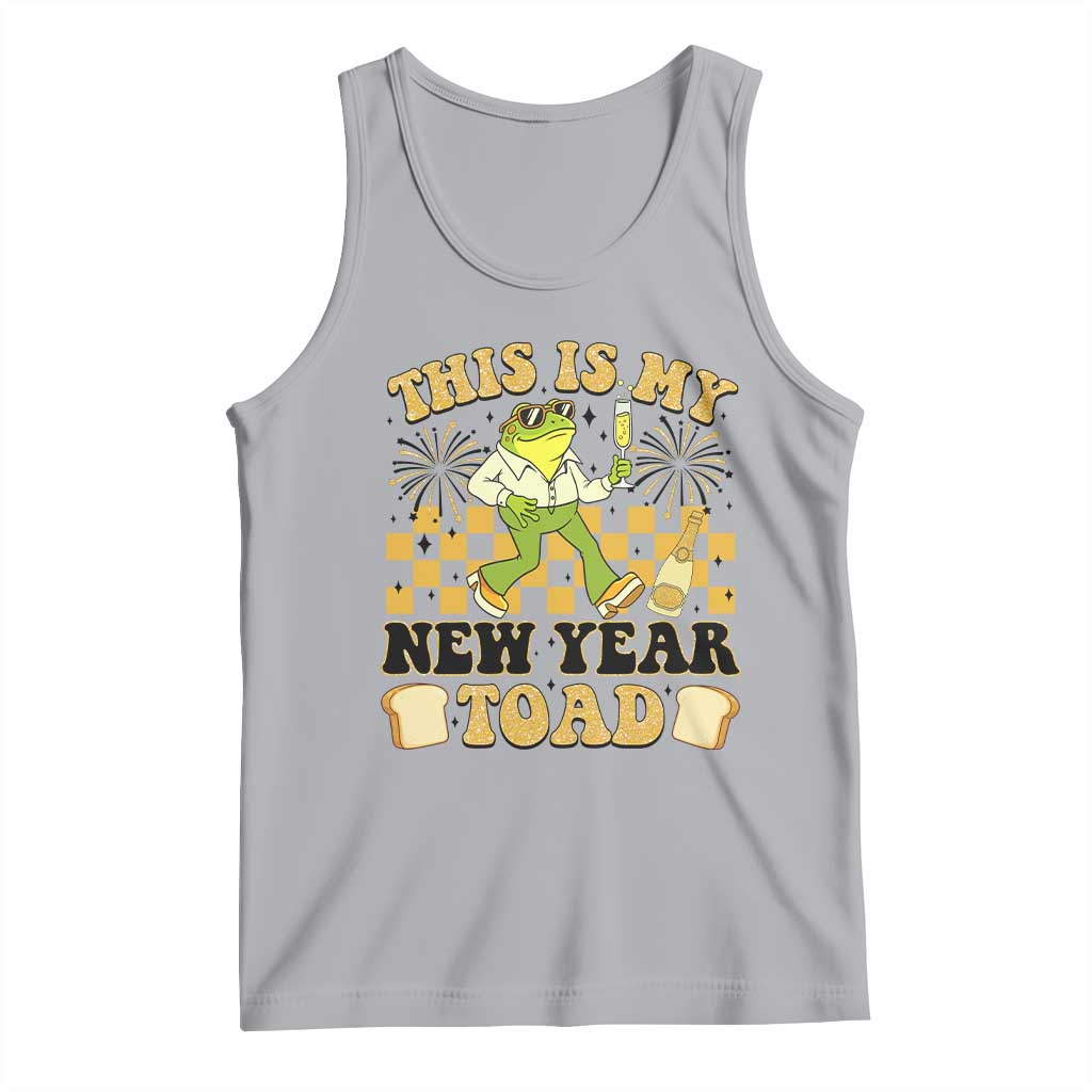 Funny New Years Eve Tank Top This Is My New Year Toad Frog Pun TS11 Athletic Heather Print Your Wear