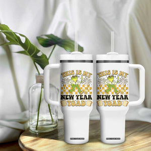 Funny New Years Eve Tumbler With Handle This Is My New Year Toad Frog Pun TS11 Print Your Wear