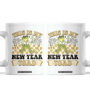 Funny New Years Eve Coffee Mug This Is My New Year Toad Frog Pun TS11 White Print Your Wear