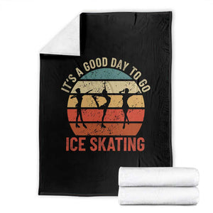 Funny It's A Good Day To Go Ice Skating Throw Blanket TS11 Black Print Your Wear