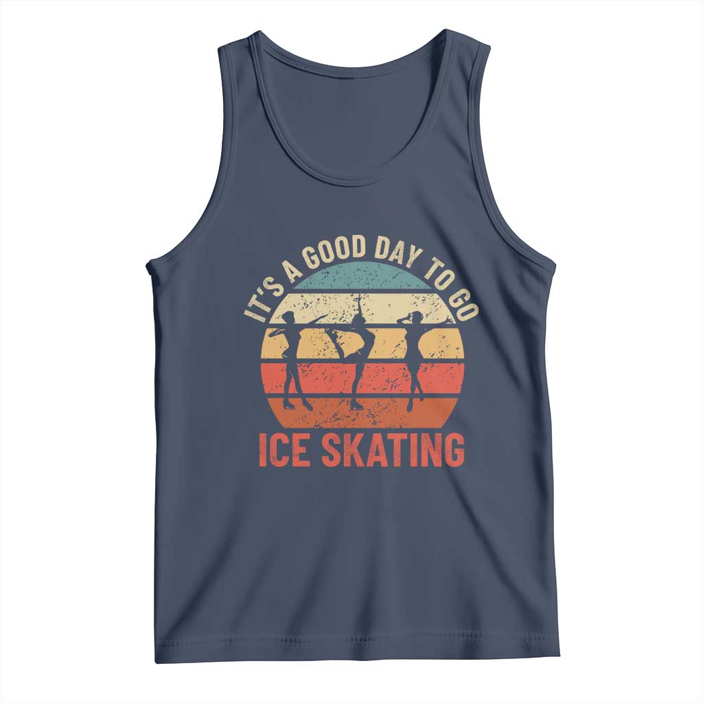 Funny It's A Good Day To Go Ice Skating Tank Top TS11 Navy Print Your Wear