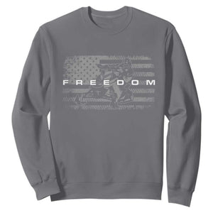 American Flag Snowmobile Freedom Winter Sport Sweatshirt TS11 Charcoal Print Your Wear