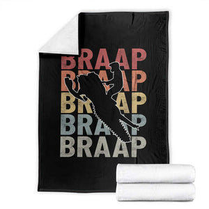 Snowmobile Braaap Throw Blanket Retro Snowcross Snow Sled Winter Sport TS11 Black Print Your Wear