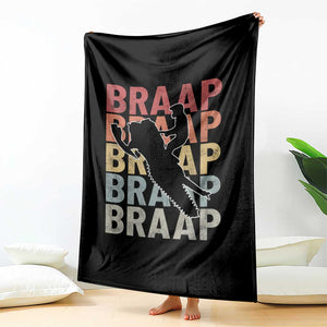 Snowmobile Braaap Throw Blanket Retro Snowcross Snow Sled Winter Sport TS11 Print Your Wear