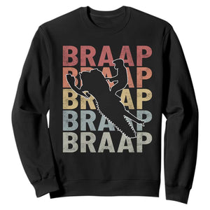 Snowmobile Braaap Sweatshirt Retro Snowcross Snow Sled Winter Sport TS11 Black Print Your Wear