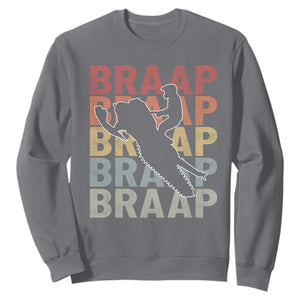 Snowmobile Braaap Sweatshirt Retro Snowcross Snow Sled Winter Sport TS11 Charcoal Print Your Wear