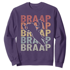 Snowmobile Braaap Sweatshirt Retro Snowcross Snow Sled Winter Sport TS11 Purple Print Your Wear