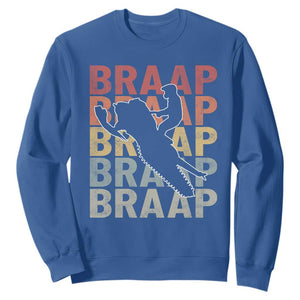 Snowmobile Braaap Sweatshirt Retro Snowcross Snow Sled Winter Sport TS11 Royal Blue Print Your Wear