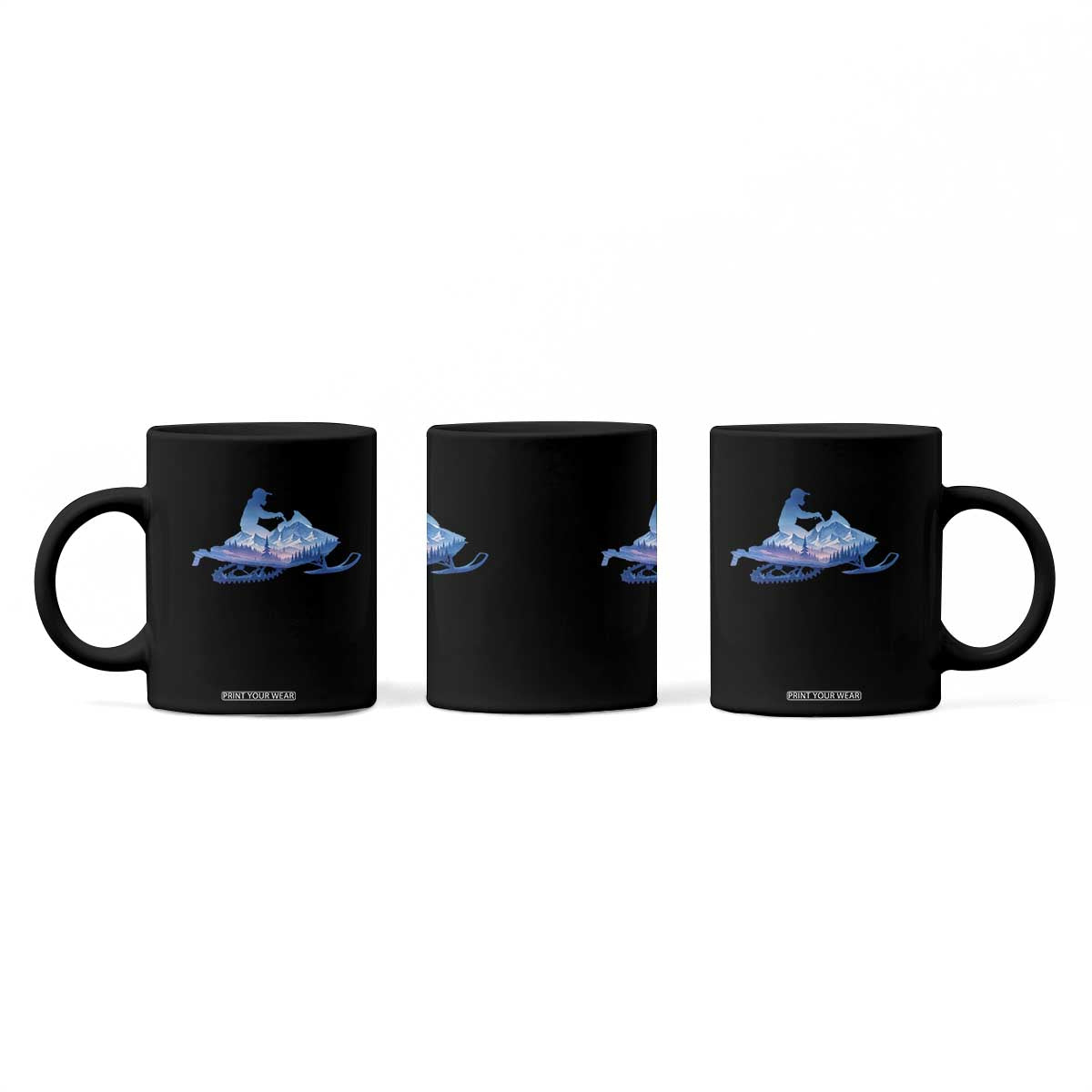 Snowmobile Snow Mountain Forest Snowmobiling Winter Sport Coffee Mug TS11 Print Your Wear