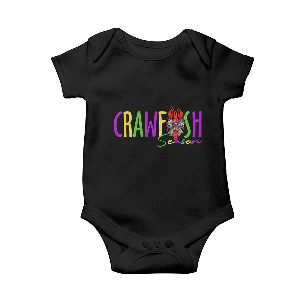 Funny Mardi Gras Cajun Crawfish Season Baby Onesie TS11 Black Print Your Wear