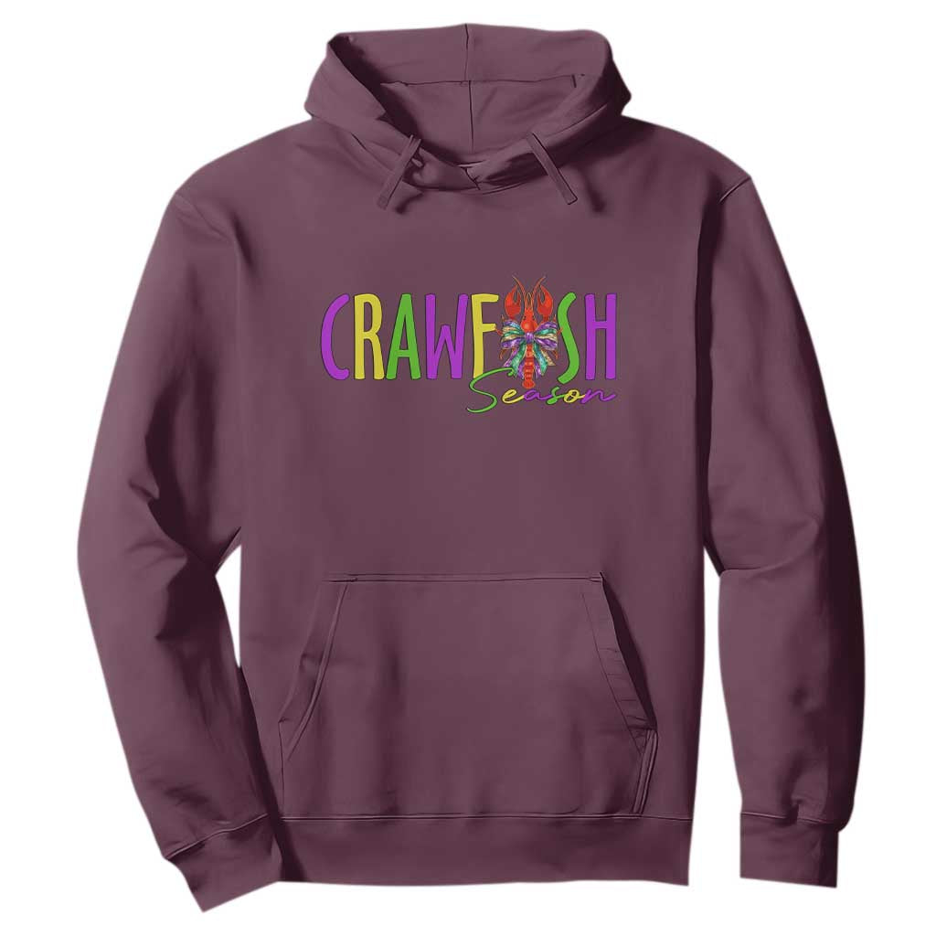 Funny Mardi Gras Cajun Crawfish Season Hoodie TS11 Maroon Print Your Wear