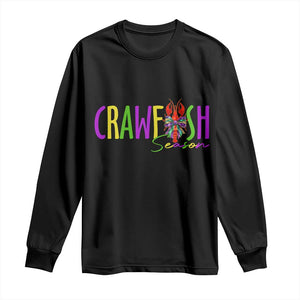 Funny Mardi Gras Cajun Crawfish Season Long Sleeve Shirt TS11 Black Print Your Wear