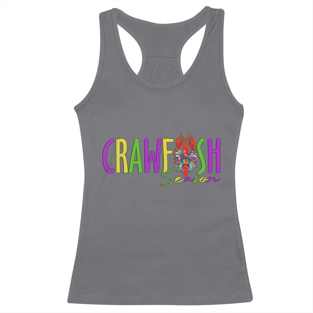 Funny Mardi Gras Cajun Crawfish Season Racerback Tank Top TS11 Charcoal Print Your Wear