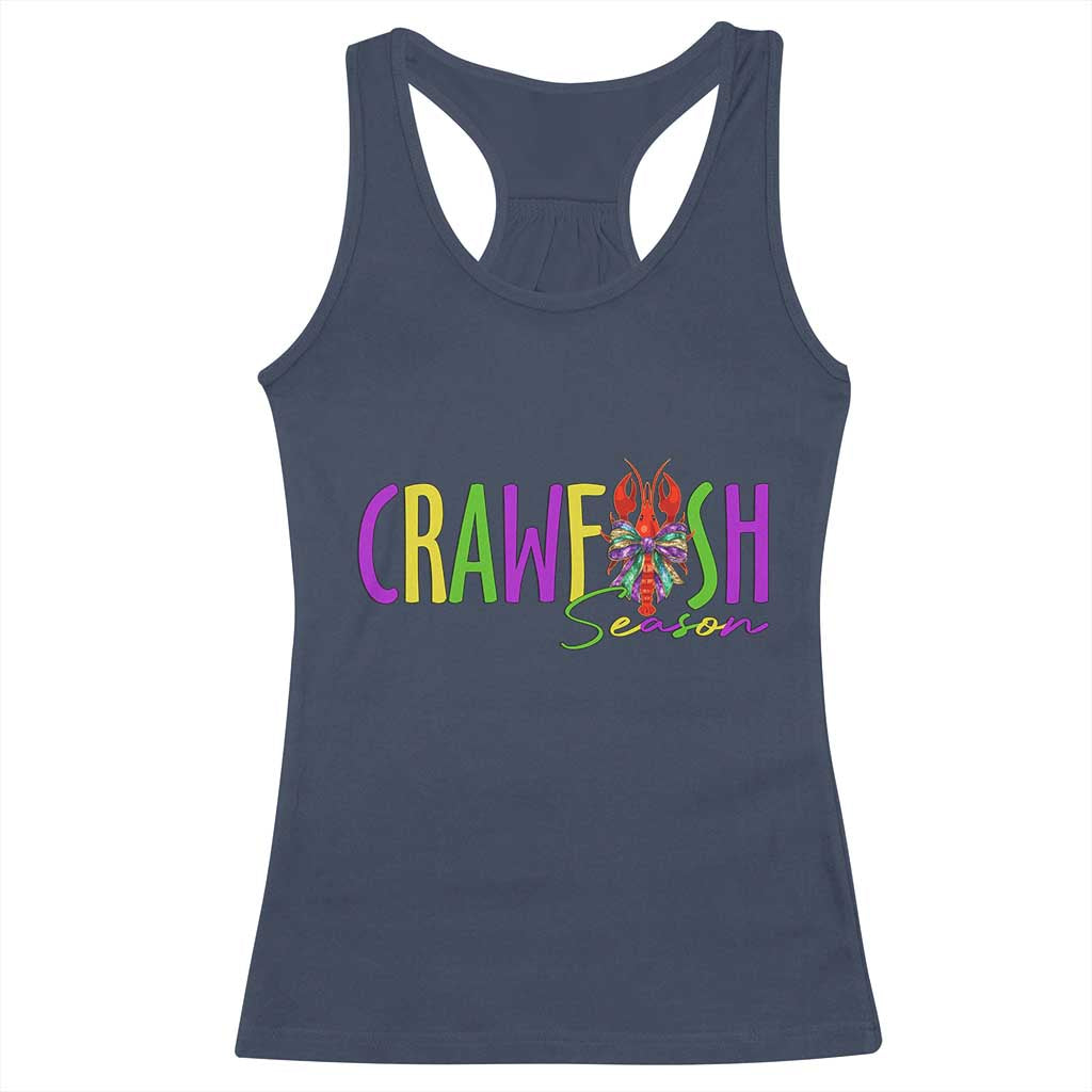 Funny Mardi Gras Cajun Crawfish Season Racerback Tank Top TS11 Navy Print Your Wear