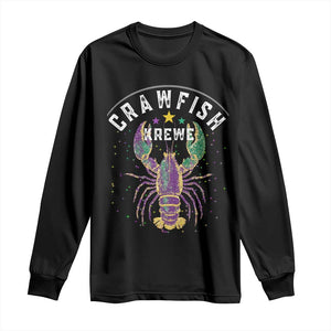 Funny Cajun Crawfish Boil Mardi Gras Long Sleeve Shirt Crawfish Krewe TS11 Black Print Your Wear