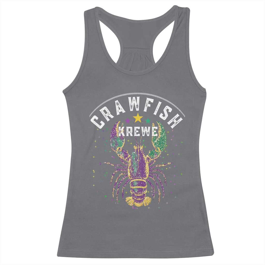 Funny Cajun Crawfish Boil Mardi Gras Racerback Tank Top Crawfish Krewe TS11 Charcoal Print Your Wear
