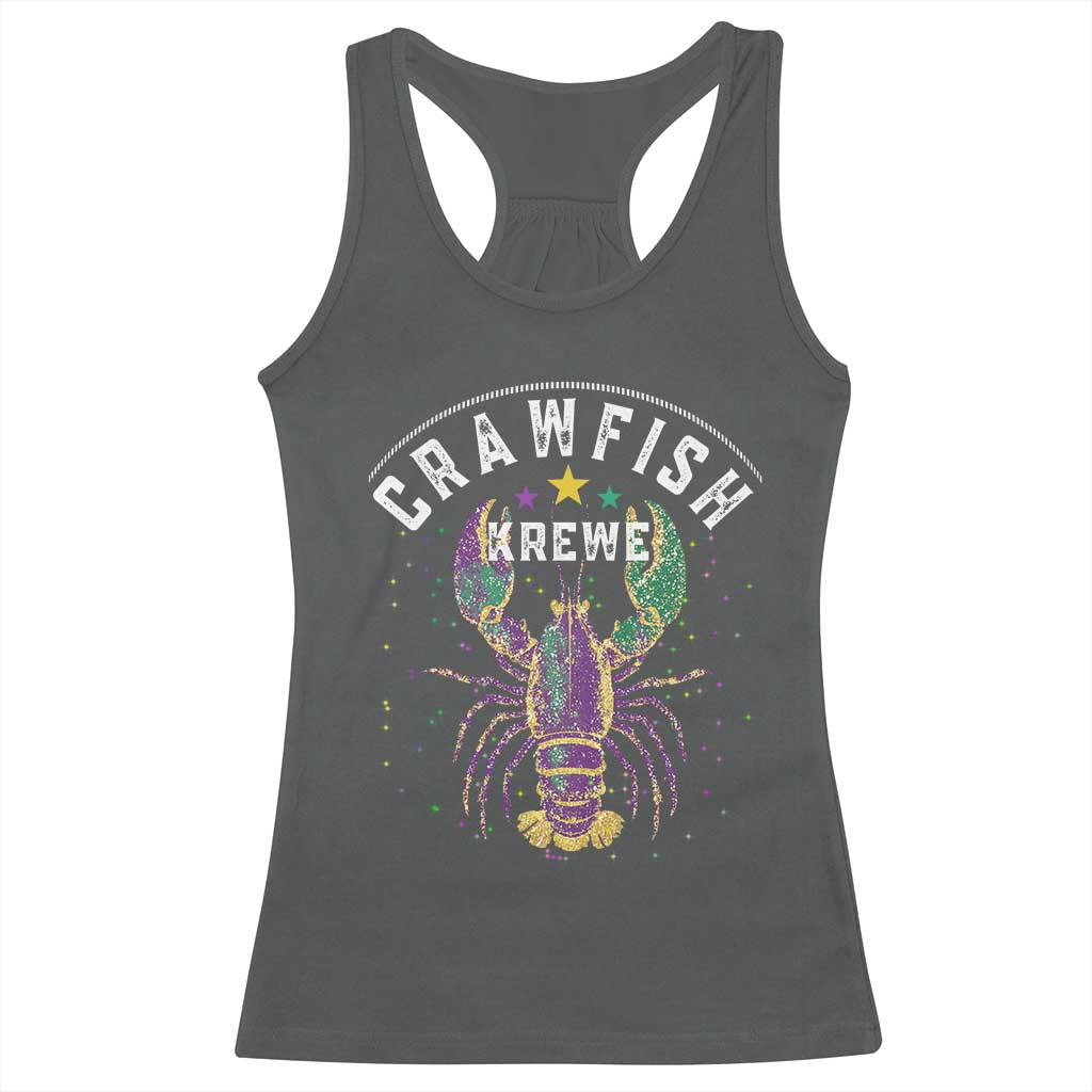 Funny Cajun Crawfish Boil Mardi Gras Racerback Tank Top Crawfish Krewe TS11 Dark Heather Print Your Wear
