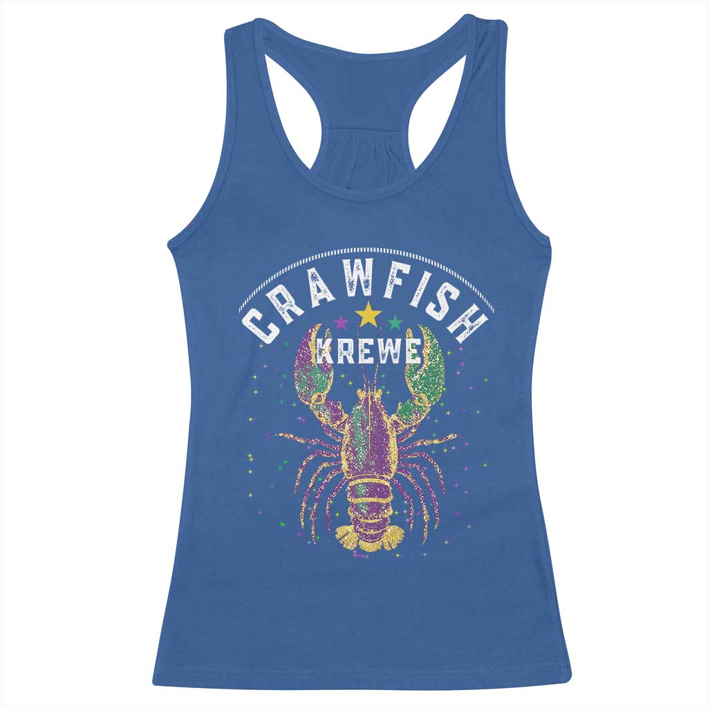 Funny Cajun Crawfish Boil Mardi Gras Racerback Tank Top Crawfish Krewe TS11 Royal Blue Print Your Wear