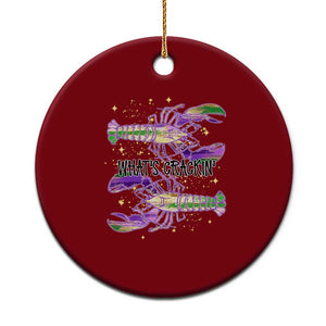 Funny Cajun Crawfish Boil Mardi Gras Ceramic Ornament What's Crackin TS11 1pc Red Print Your Wear