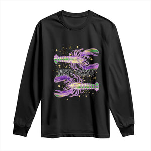 Funny Cajun Crawfish Boil Mardi Gras Long Sleeve Shirt What's Crackin TS11 Black Print Your Wear