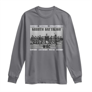 6888th Battalion Long Sleeve Shirt Black Female Battalion WAC Women's Army Corps Black History Month TS11 Charcoal Print Your Wear