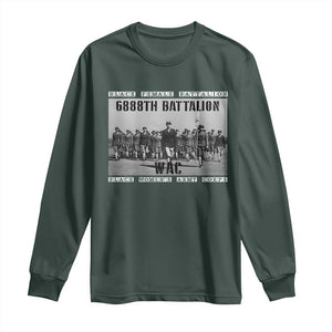 6888th Battalion Long Sleeve Shirt Black Female Battalion WAC Women's Army Corps Black History Month TS11 Dark Forest Green Print Your Wear