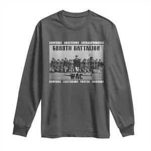 6888th Battalion Long Sleeve Shirt Black Female Battalion WAC Women's Army Corps Black History Month TS11 Dark Heather Print Your Wear