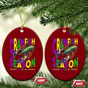 Funny Cajun Crawfish Boil Mardi Gras Ceramic Ornament Crawfish Season Fleur De Lis TS11 Print Your Wear