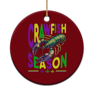 Funny Cajun Crawfish Boil Mardi Gras Ceramic Ornament Crawfish Season Fleur De Lis TS11 1pc Red Print Your Wear