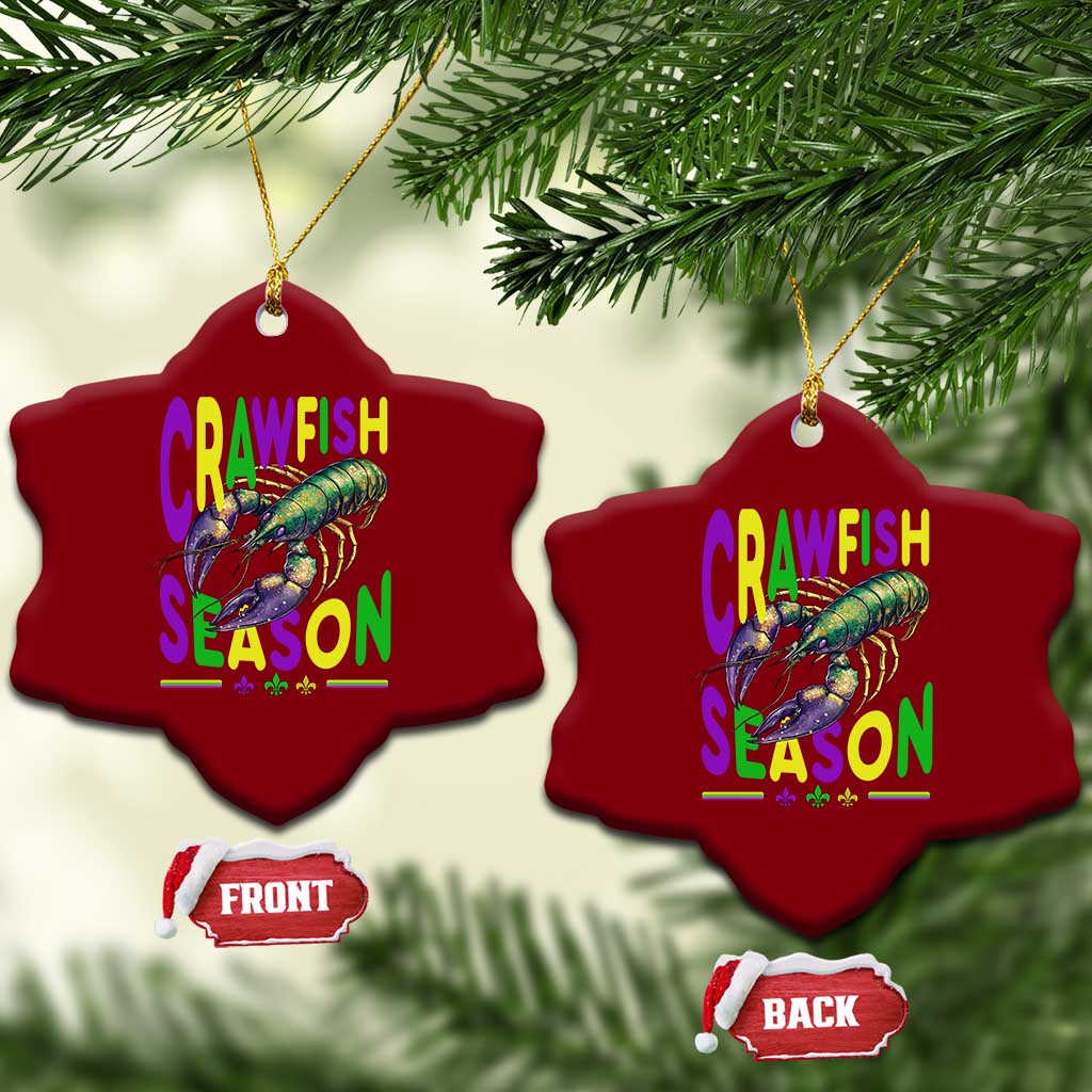 Funny Cajun Crawfish Boil Mardi Gras Ceramic Ornament Crawfish Season Fleur De Lis TS11 Print Your Wear