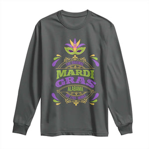 Funny The Original Mardi Gras Mobile Alabama Est 1703 Long Sleeve Shirt TS11 Dark Heather Print Your Wear