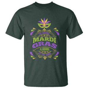 Funny The Original Mardi Gras Mobile Alabama Est 1703 T Shirt TS11 Dark Forest Green Print Your Wear