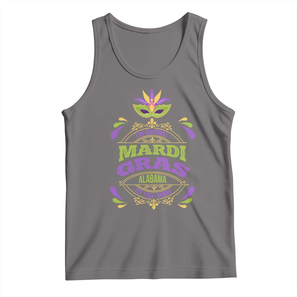 Funny The Original Mardi Gras Mobile Alabama Est 1703 Tank Top TS11 Deep Heather Print Your Wear