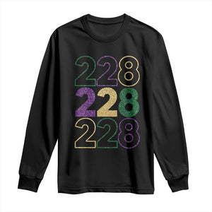 Funny The Coast Mardi Gras 228 Long Sleeve Shirt Glitter Print Area Code TS11 Black Print Your Wear