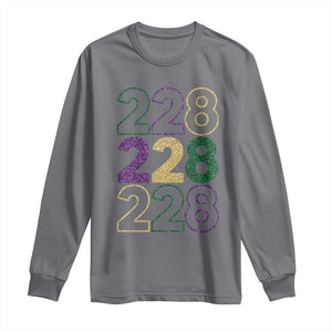 Funny The Coast Mardi Gras 228 Long Sleeve Shirt Glitter Print Area Code TS11 Charcoal Print Your Wear