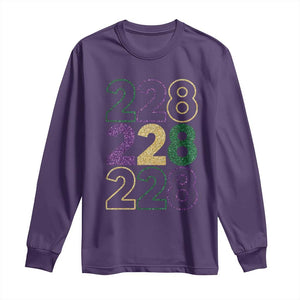 Funny The Coast Mardi Gras 228 Long Sleeve Shirt Glitter Print Area Code TS11 Purple Print Your Wear