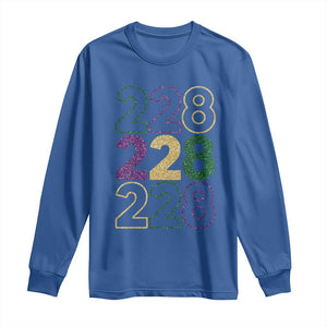 Funny The Coast Mardi Gras 228 Long Sleeve Shirt Glitter Print Area Code TS11 Royal Blue Print Your Wear