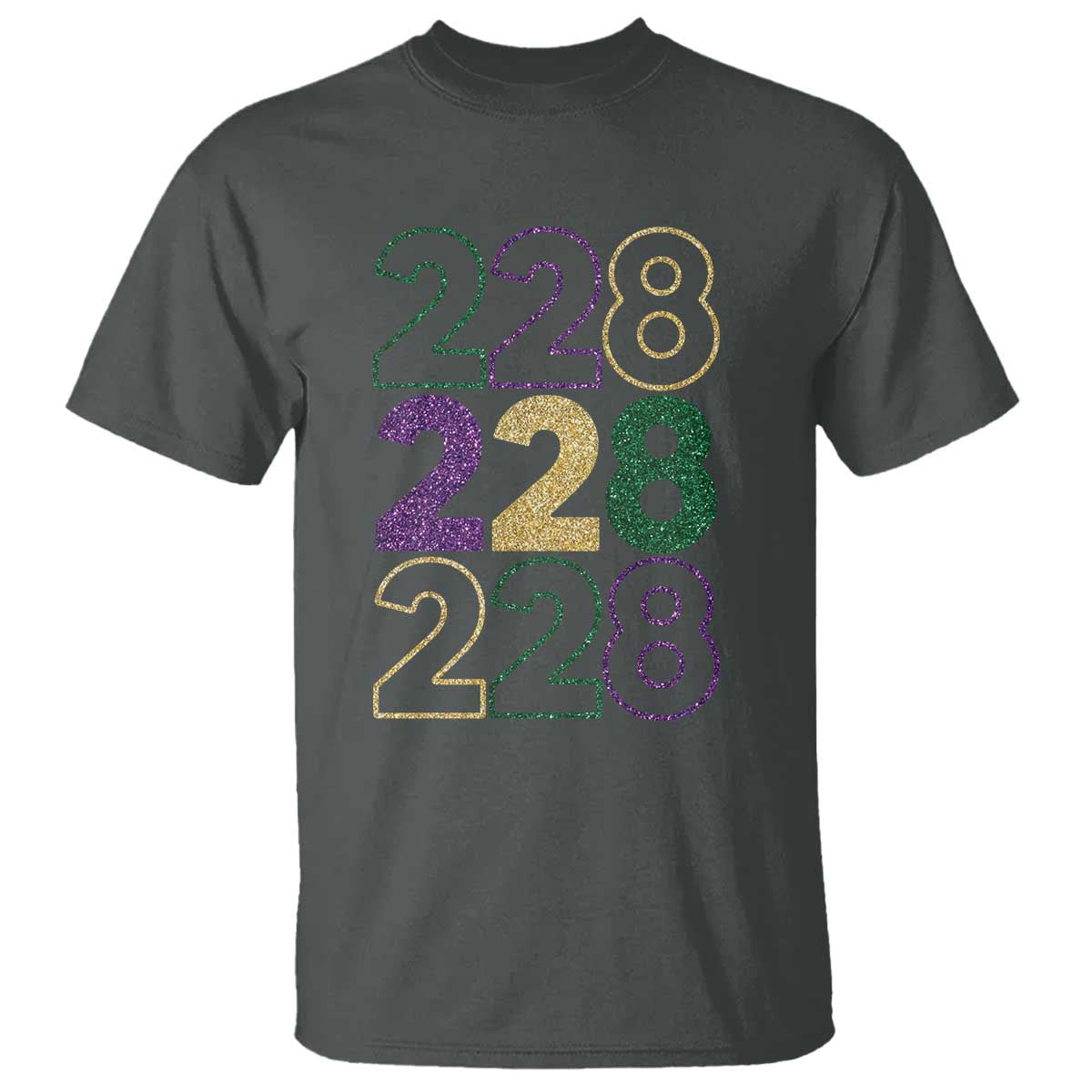 Funny The Coast Mardi Gras 228 T Shirt Glitter Print Area Code TS11 Dark Heather Print Your Wear