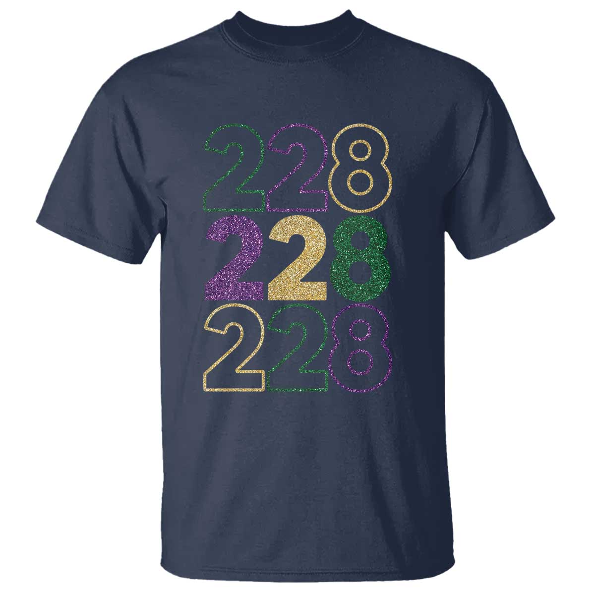 Funny The Coast Mardi Gras 228 T Shirt Glitter Print Area Code TS11 Navy Print Your Wear
