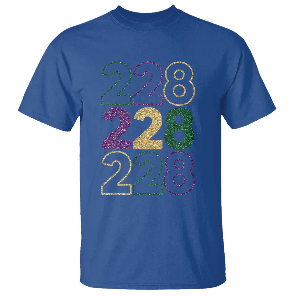Funny The Coast Mardi Gras 228 T Shirt Glitter Print Area Code TS11 Royal Blue Print Your Wear