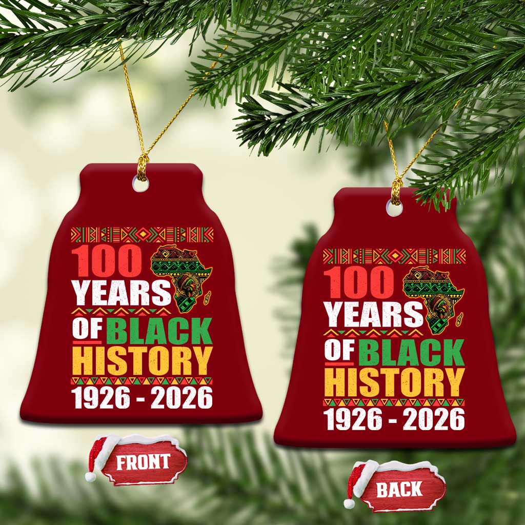 100 Years Of Black History 1926 2026 Centennial Ceramic Ornament Africa Map TS11 Print Your Wear