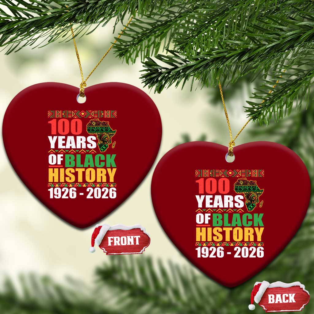 100 Years Of Black History 1926 2026 Centennial Ceramic Ornament Africa Map TS11 Print Your Wear